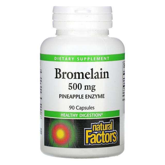 Natural Factors, Bromelain, 500 mg, 90 Capsules on Productcaster.