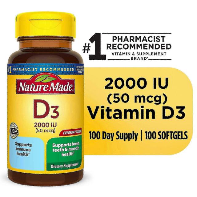 Nature made vitamin d3 supplement softgels, 100 ea on Productcaster.