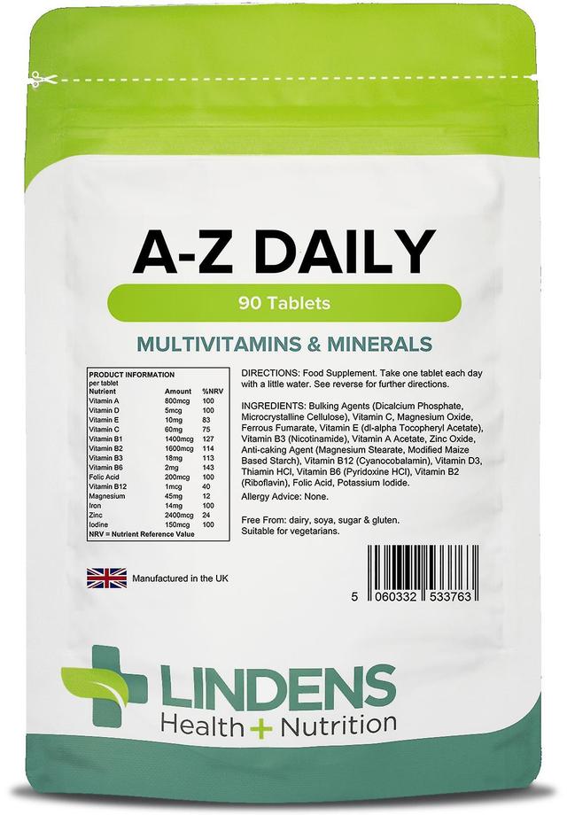 Lindens Multivitamin A-Z Dagligt - 90 tabletter on Productcaster.