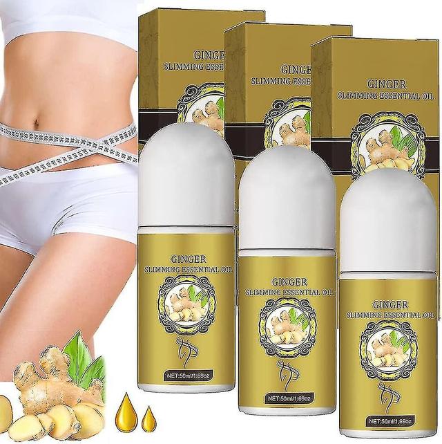 Bilibony Hatic Roll On Ginger Oil, Óleo de Gengibre de Drenagem de Barriga Para Drenagem Hatic, Inchaço, Óleo de Gengibre de Massagem - Melhorar Sw... on Productcaster.