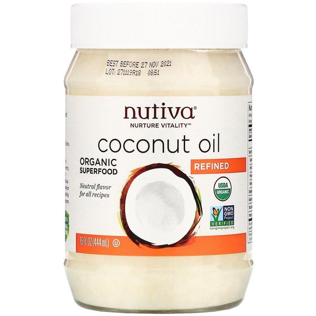 Nutiva, Organic Coconut Oil, Refined, 15 fl oz (444 ml) on Productcaster.