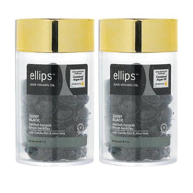 Olio vitaminico per capelli Ellips - Nero lucido - 2x50capsule on Productcaster.