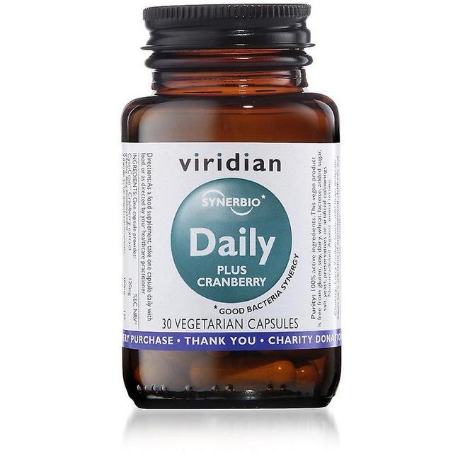 Viridian Synerbio Daily Plus Cranberry Veg Caps 30 (450) on Productcaster.