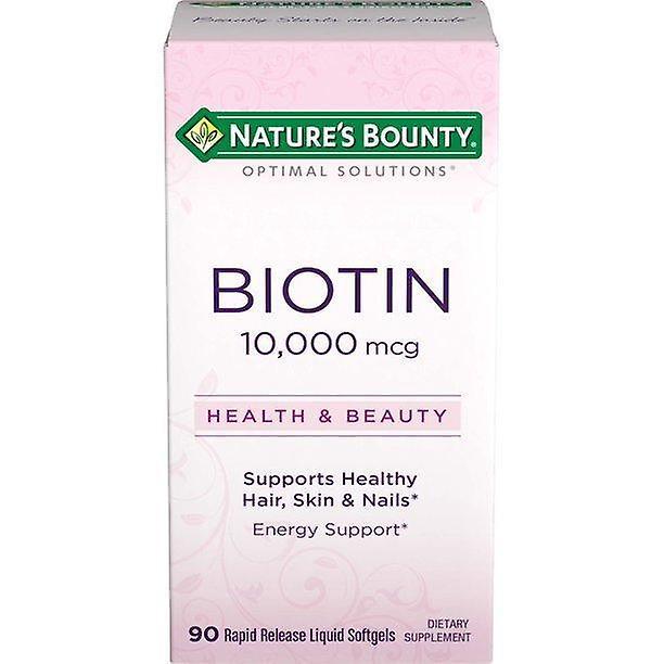 Natures Bounty Naturens dusør biotin 10.000 mcg, hår hud og negle, softgels, 90 ct on Productcaster.