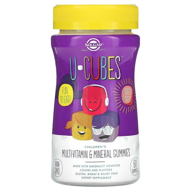 Solgar, U-Cubes, Children's Multi-Vitamin & Mineral Gummies, Cherry & Orange, 60 Gummies on Productcaster.