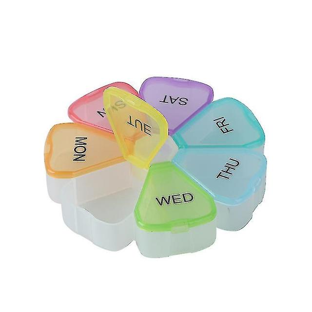 Portable Weekly Pill Box Organiser, 7 Day Pill Box Organiser Large Compartment, Food Grade Material Travel Tablet Boxes 7 Day For Vitamins, Sup SHZEV on Productcaster.