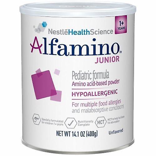 Nestle Nestlé Healthcare Nutrition Formule pédiatrique à base d’acides aminés Alfamino Junior non aromatisée 14,1 oz. Boîte en poudre, compte de 6 ... on Productcaster.