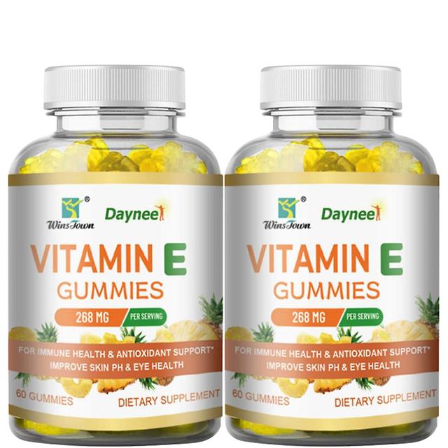 Bio Vitamin E Gummies Skin Anti-aging Formula Reduces Wrinkles - 60 Tablets 2PCS on Productcaster.