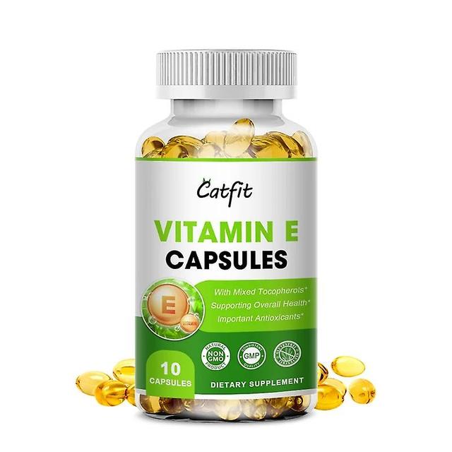 Catfit Compound Vitamin E Capsule Antioxidant Freckle Removal Skin Care V E Strengthen Immune Heart And Brain&eye Health Carehuamade Huamade 10pcs on Productcaster.