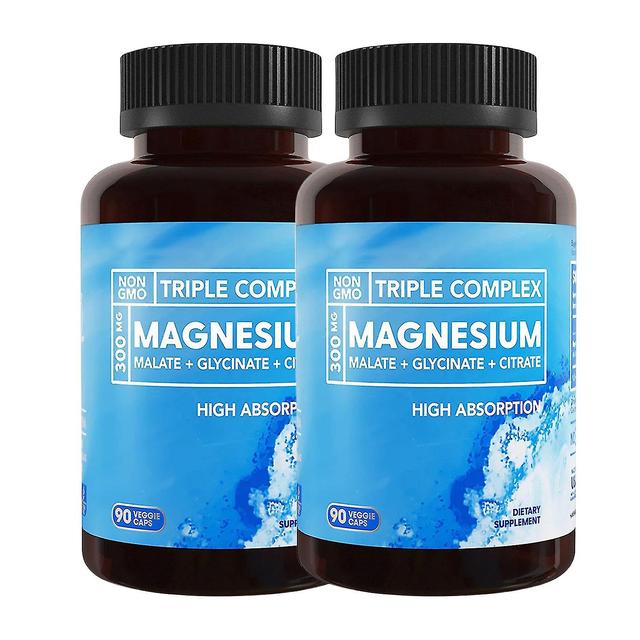 1-pack Triple Magnesium Complex, Magnesium Glycinaat, Magnesium Malaat En Magnesium Citraat, Voordelen Spieren, Zenuwen En Energie, Hoge Absorptie,... on Productcaster.