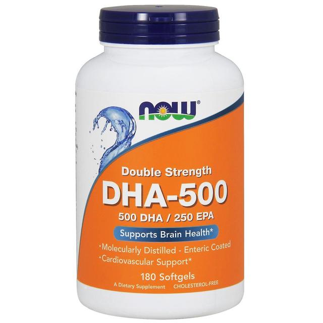 NOW Foods Agora Alimentos, DHA-500/EPA-250, Força Dupla, 180 Softgels on Productcaster.