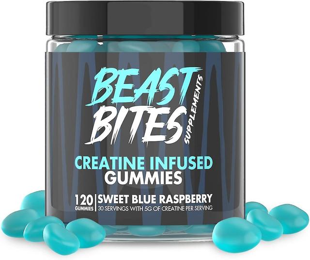 Creatine Bites - 5g Creatine Monohydrate Per Serving - No Sugar or Artificial Colors - Low-Calorie, Vegan & Halal Blueberry on Productcaster.