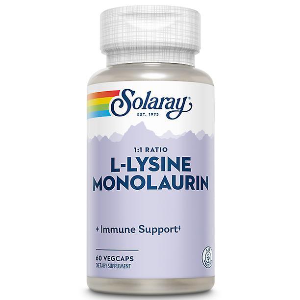 Solaray l-lizyna monolauryna suplement immunologiczny | Stosunek 1: 1 dla funkcji układu odpornościowego i wsparcia zdrowia skóry, 60 wegcaps, 30 serv on Productcaster.