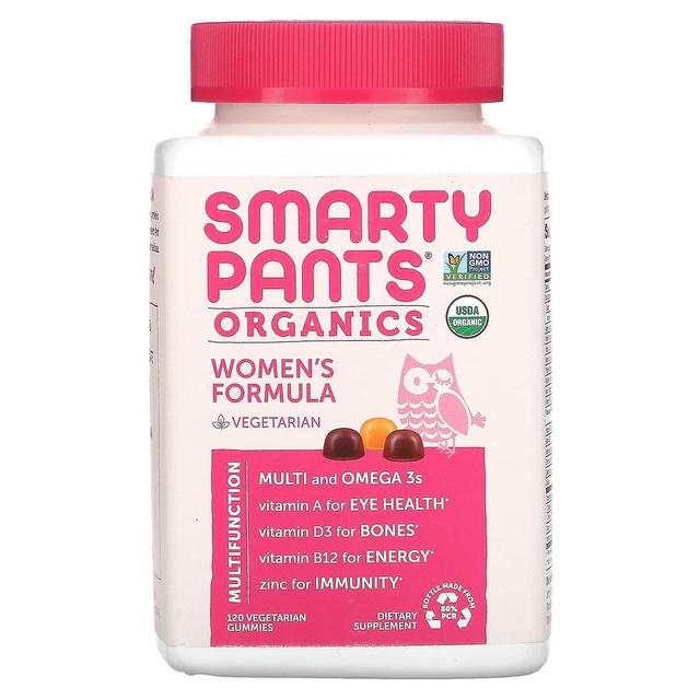 SmartyPants, Ekologiska, Damernas Komplett, Hallon, Citronlime och druva, 120 Vegetariska Gummies on Productcaster.