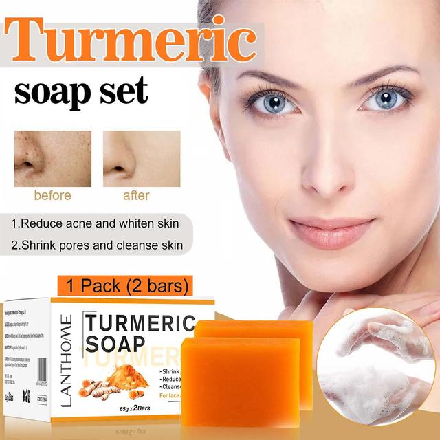 Baodan Turmeric SoapFade Pimple MarksBrighten ComplexionSoapEssential Oil Soap 130g on Productcaster.