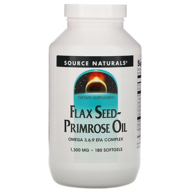 Source Naturals, Flax Seed-Primrose Oil, 1,300 mg, 180 Softgels on Productcaster.