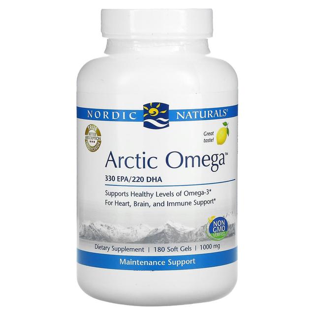 Nordic Naturals, Arctic Omega, Citron, 1 000 mg, 180 Mjuka Geler on Productcaster.