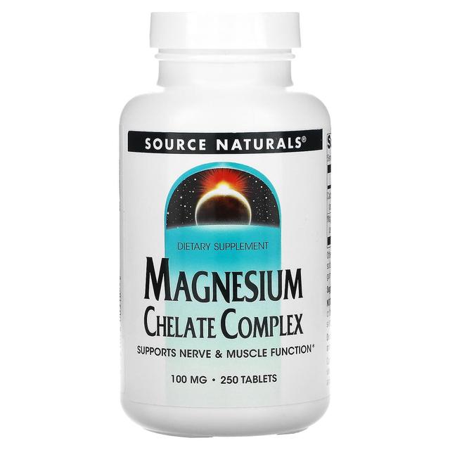 Source Naturals, Complesso chelato di magnesio, 100 mg, 250 Compresse on Productcaster.