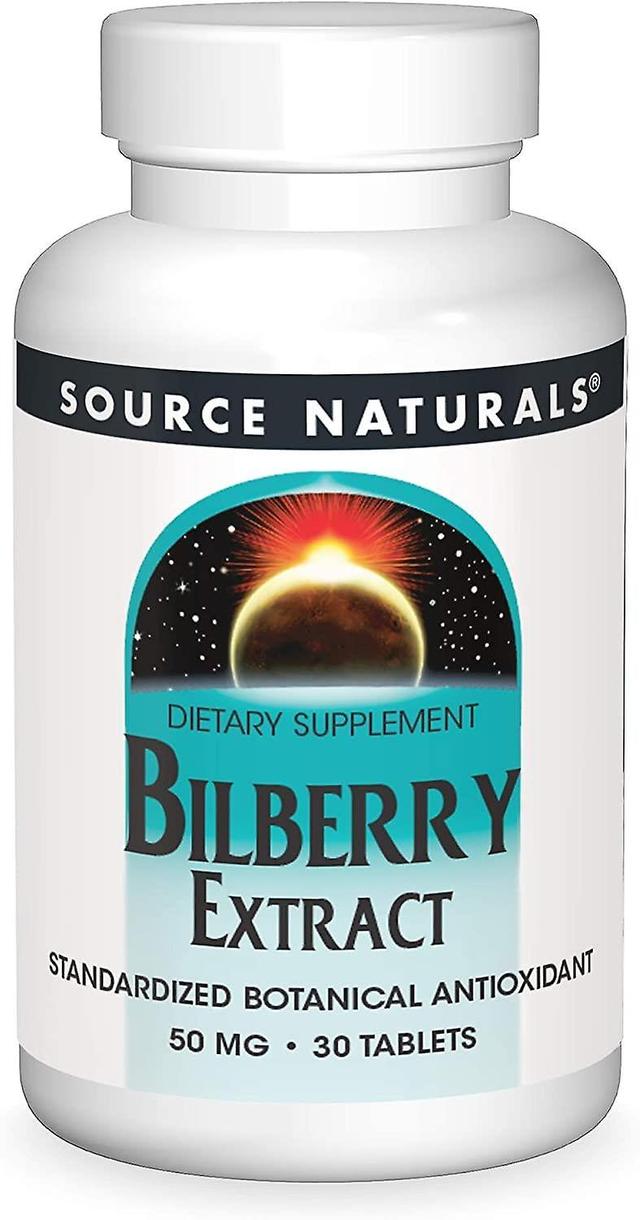 Source Naturals Bilberry Extract 50mg 30 Tablets on Productcaster.