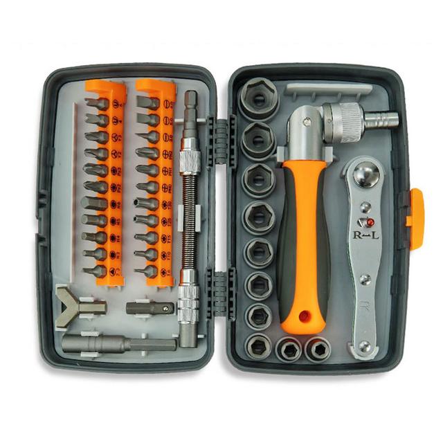 38 In 1 Ratchet Screwdriver Set High Hardness Multifunctional Ratchet Wrench Rotating Socket Screwdriver Bit Bisque 61 on Productcaster.