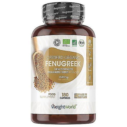 Biologische Fenegriek 180 Capsules 1500mg Voor Borstvoeding Zwangerschap & Womens Health By Weightworld on Productcaster.