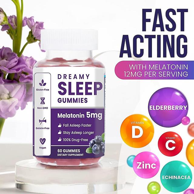 Melatonin Gummies-maximum Strength Sleep Gummies With Elderberry, Zinc, Vitamin D & C For Immune Support, Drug-free Sleep Aid, Fall Asleep Faster, Sta on Productcaster.