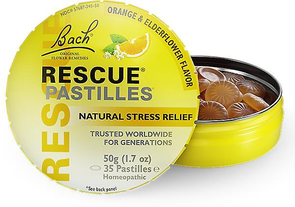 Bach Original Flower Remedies Rescue pastilles orange counter display-12pc on Productcaster.