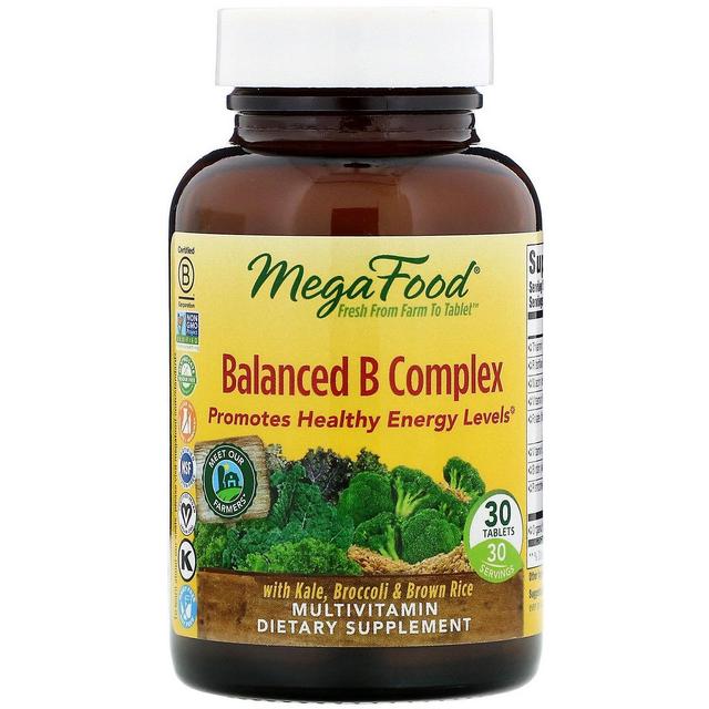 MegaFood, Complexo B Equilibrado, 30 Comprimidos on Productcaster.