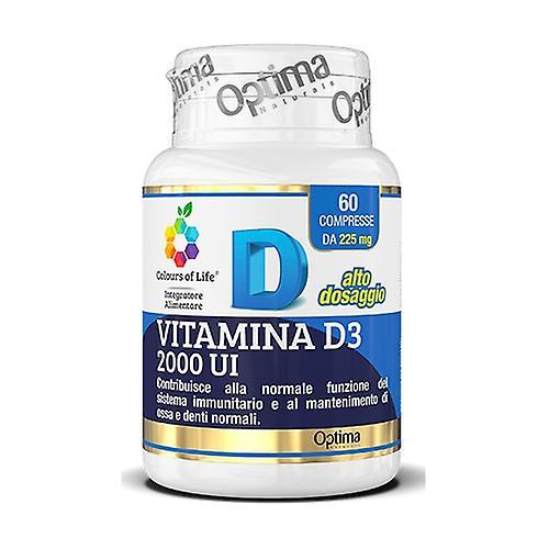 Colours of life Vitamin D3 2000 IU 60 tablets of 225mg on Productcaster.