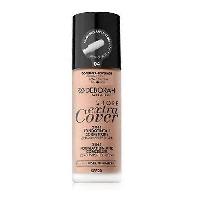 Deborah milano 24 ore extra cover 2 in 1 spf20 foundation - shade 04 30ml on Productcaster.