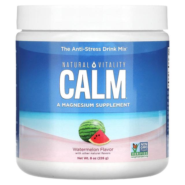 Natural Vitality Vitalidade Natural, CALM, The Anti-Stress Drink Mix, Melancia, 8 oz (226 g) on Productcaster.