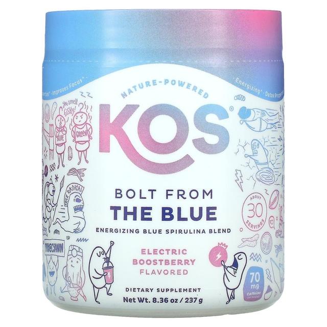 KOS, Bolt from the Blue, Energizing Blue Spirulina Blend, Electric Boostberry Flavored, 8.36 oz (237 on Productcaster.