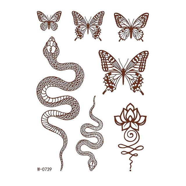 Skbcv Temporary Tattoo Sticker Waterproof Diy Body Tattoo Patch Long Lasting Personalized Sticker 0739S on Productcaster.