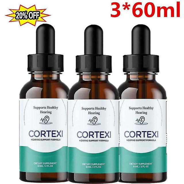 3 Pack - Cortexi Drops - Para a saúde do ouvido, Suporte auditivo, tímpano saudável, 60ml on Productcaster.