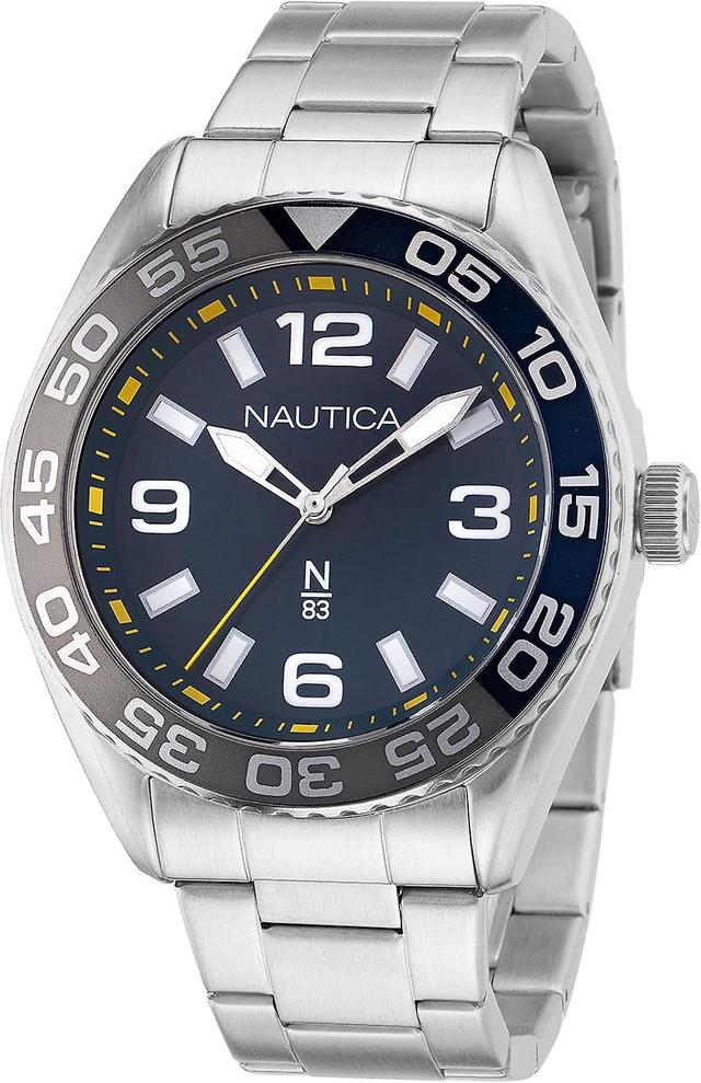 Nautica herrklocka NAPFWS308 silver och blå on Productcaster.