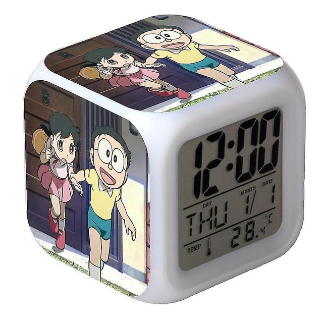 Duoduola A Dream Colorful Alarm Clock Led Luminous Dingdang Cat Cartoon Student Celebration Gift on Productcaster.