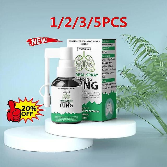 unbrand 1/2/3/5PCS Organic Herbs Lung Cleansing&Throat Relief Mouth Spray 20ml 3 Bottles on Productcaster.