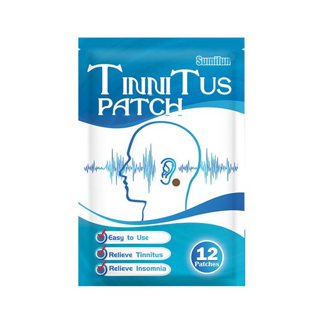 12Pcs/Bag Ear Patch Quick Effect Lightweight Prevent Panic Attacks Improve Concentration User-friendly Ear Care Tinnitus Patch Sets on Productcaster.