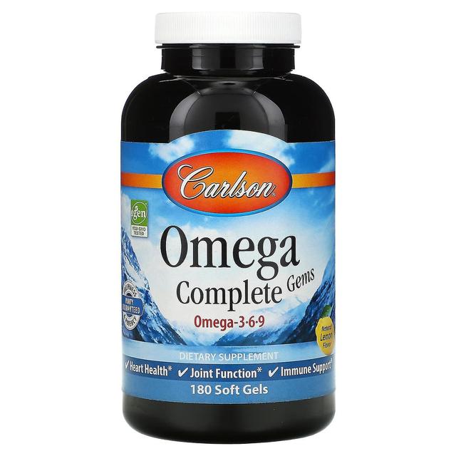 Carlson, Omega Complete Gems, natürliche Zitrone, 180 Softgels on Productcaster.