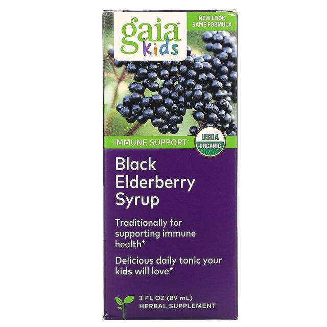 Gaia Herbs, Kids, Black Elderberry Syrup, 3 fl oz (89 ml) on Productcaster.