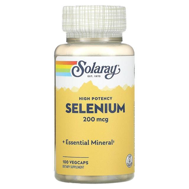 Solaray, High Potency Selenium, 200 mcg, 100 VegCaps on Productcaster.