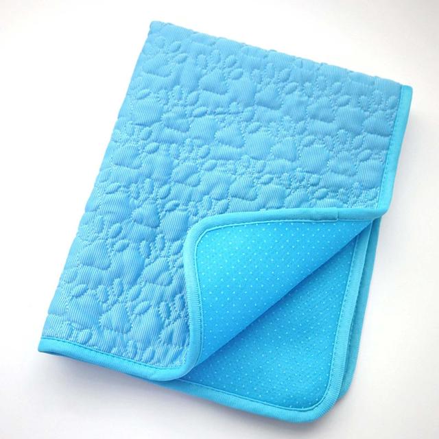 Scacv Dog Cat Cooling Mat Breathable Cat Dog Sleeping Pad Comfortable Non Slip Cat Bed Mat Blue M on Productcaster.