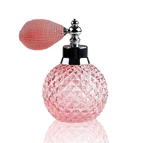 Vintage Crystal Perfume Bottle Spray Atomizer - 100ml Pink Glass Bottle for Women's Fragrance on Productcaster.