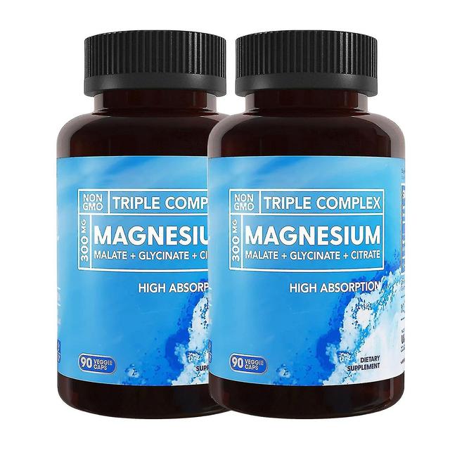 1-pack Triple Magnesium Complex | Magnesium Glycinate, Magnesium Malate, And Magnesium Citrate To Be 2PCS on Productcaster.