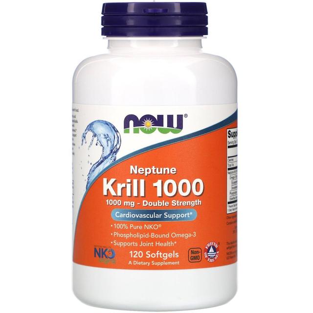 Now Foods, Netuno Krill 1000, 1.000 mg, 120 Cápsulas gelatinosas on Productcaster.