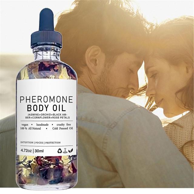 Pheromone Body Oil, Crystal Irie Body Oil, Pheromone Body Oil Parfyme for kvinner, jasmin, orkidé, svart rav, kornblomst, roseblader, 30ml on Productcaster.