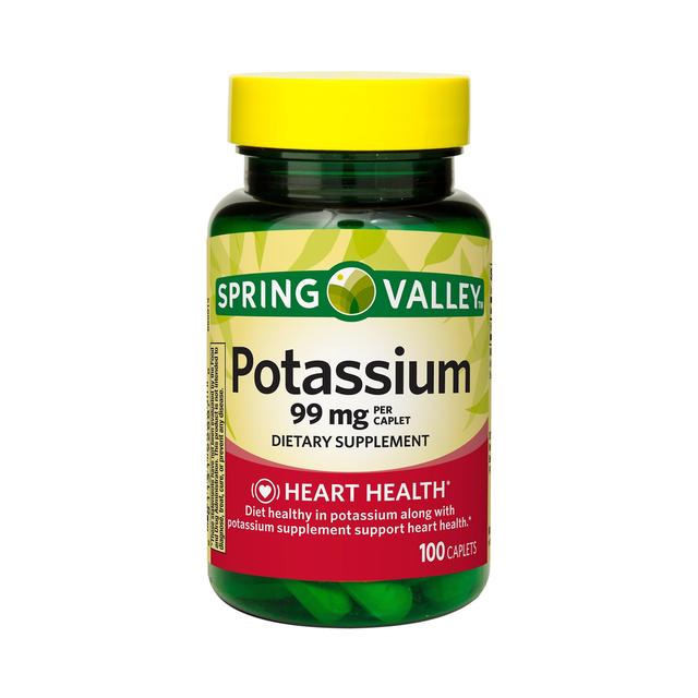 Spring valley potassium caplets, 99 mg, 100 ct on Productcaster.