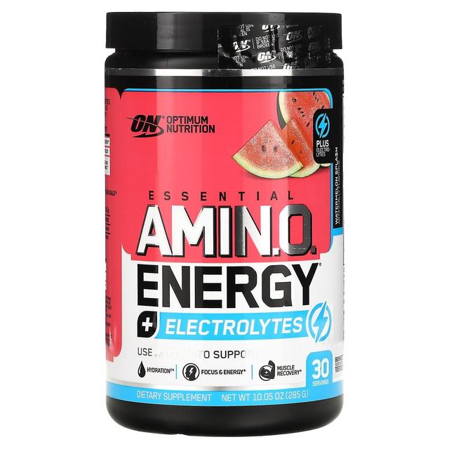 Optimum Nutrition, ESSENTIAL AMIN.O. ENERGY + ELECTROLYTES, Watermelon Splash, 10.05 oz (285 g) on Productcaster.