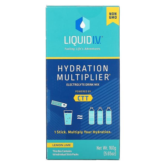 Liquid I.V., Hydration Multiplier, Electrolyte Drink Mix, Lemon Lime, 10 Individual Stick Packs, 0.5 on Productcaster.