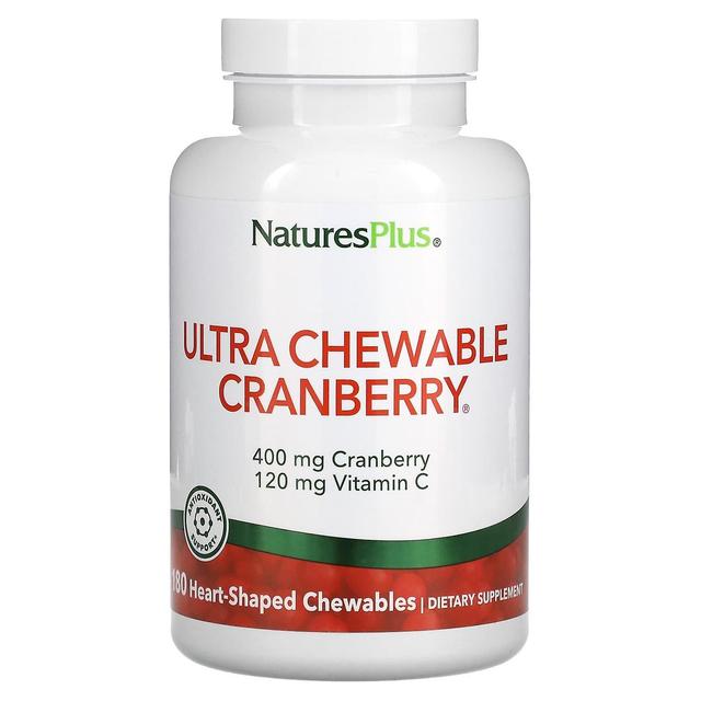 Nature's Plus NaturesPlus, Ultra Chewable Tranebær, 180 hjerteformede tyggetabletter on Productcaster.